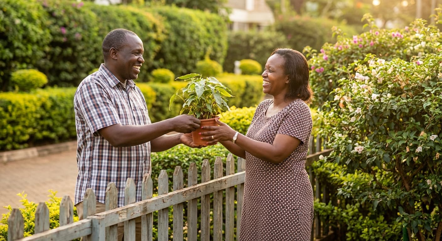 Neighbors exchanging items